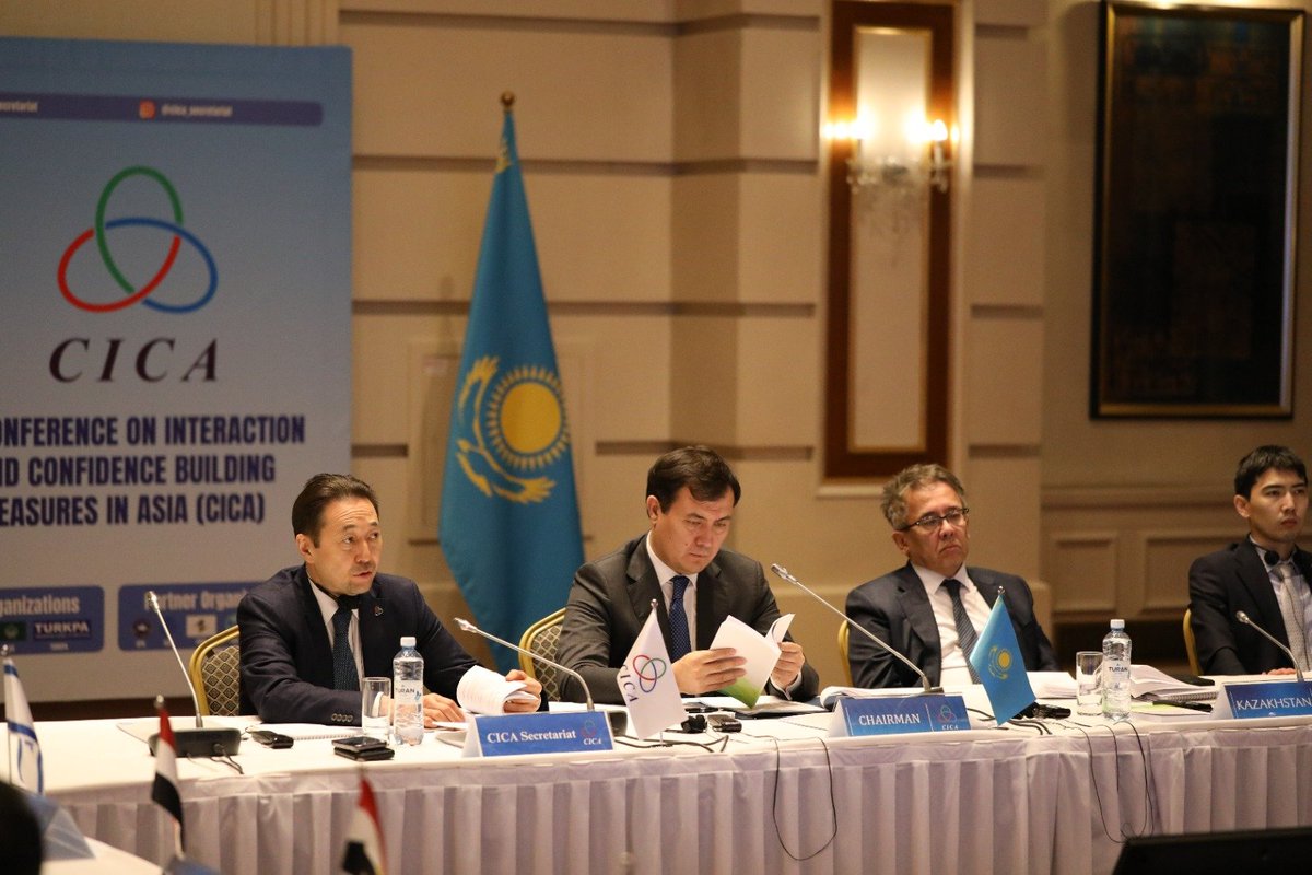 CicaSecretariat's tweet photo. The #CICA_SOC meeting is now underway, delving into the #CICATransformation process, covering 4 clusters of the #RoadMapTransformation.
The discussion emphasized the elaboration of a future charter for #CICA, an instrumental document defining its objectives, principles, and working methods, as well as overarching areas of #cooperation and other institutional features.