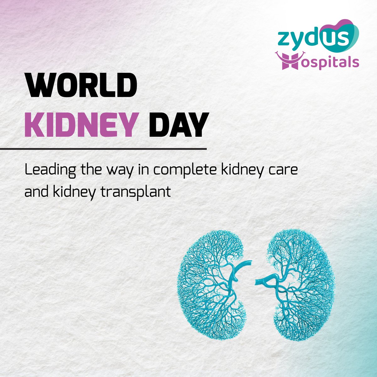 On this World Kidney Day, we lead the way in comprehensive kidney care and transplants. Here for every step of your journey. #WorldKidneyDay #KidneyHealth #KidneyCare #KidneyTransplant #RenalHealth #Nephrology #Wellness #ZydusHospitals