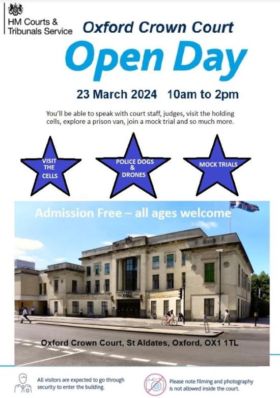 Oxford Crown Court Open Day, 23rd March