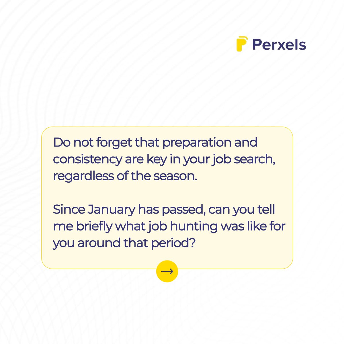 perxels's tweet photo. Remember, continuous learning and proactive networking are key too.
I can't wait to see you flying 😍
P.S. Tell me about your recent job application journey? Was it a success or did it flop?
#careertips #perxelscommunity #beprepared #stayrelevant #networklikeapro https://t.co/RU6nefj2o2