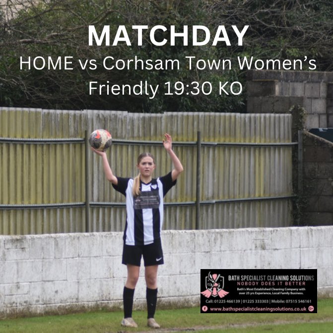 ⚫️ WOMEN’S MATCH DAY ⚪️ 🆚 @CTFCWomens 🗓️ Thursday 14th March 2024 🏆 Friendly 🏟️ Lew Hill Memorial Ground, BA2 8PA ⏰ 19:30 Kick off 🎟️ FREE 🍻 Clubhouse will be open for refreshments from 19:00 ⚫️⚪️#UptheDown @swsportsnews @OddDownU18WFC @bsoccerworld @NonLeagueFix