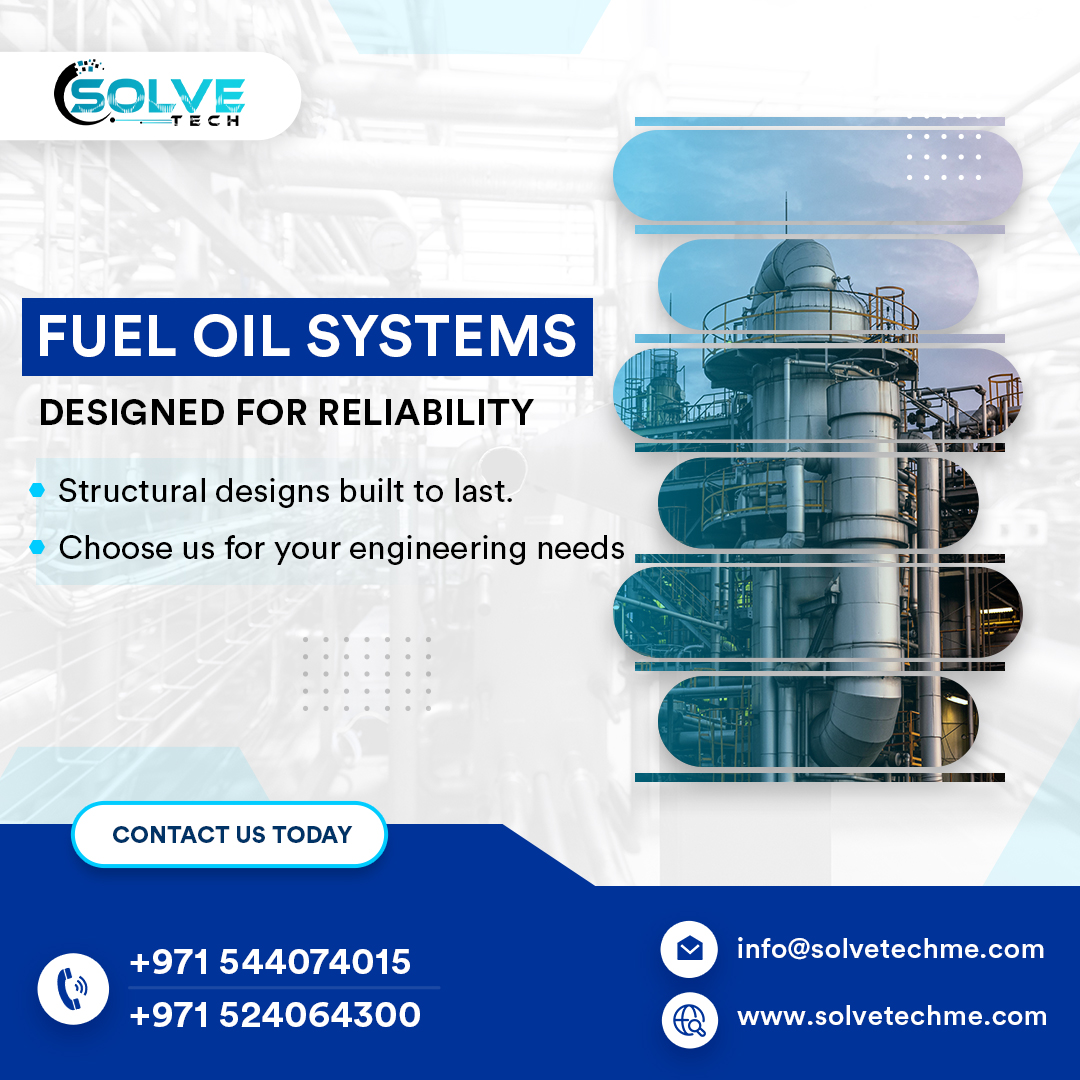 SolveTechLLC's tweet image. 🛢️Fuel up reliably with SolveTech&apos;s FUEL OIL SYSTEM Services in Dubai, UAE! 🚀

💪 Built strong for steady supply.
✅ Custom solutions for your needs.

📞 Contact us today!
📞 +971 524064300
📧 info@solvetechme.com
🔗solvetechme.com/fuel-oil-syste…

#SolveTech #FuelOilSystems