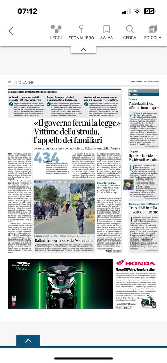 E grazie al @Corriere che dedica una testata a #fermiamolastrage