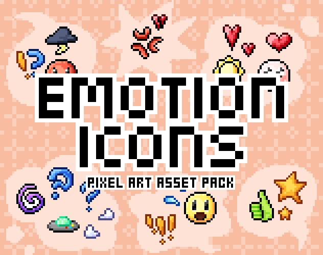 Need some emotion in ya game? Check out my Emotion Icons asset pack on <a href="/itchio/">itch.io</a>  (link in bio) now the spring sale is on! #Pixelart #gamedev