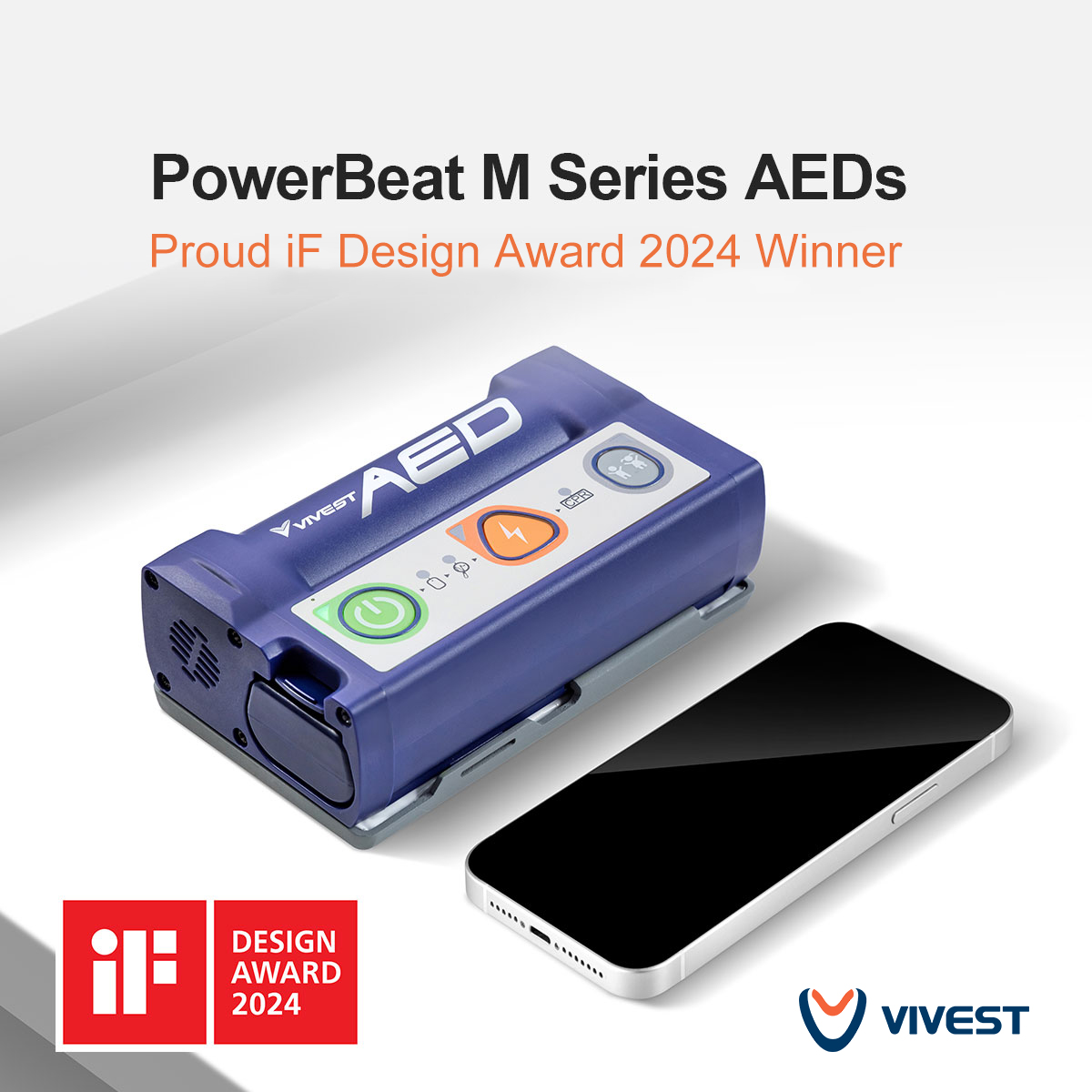 ViVestmedical's tweet image. Our PowerBeat M Series AEDs have won the prestigious 2024 German iF Design Award! 🏆Compact and lightweight, the PowerBeat M Series provides swift and effective first aid for sudden cardiac arrest, anytime, anywhere. 🚑

#iFDesignaward2024 #AED #suddencardiacarrest #Innovation