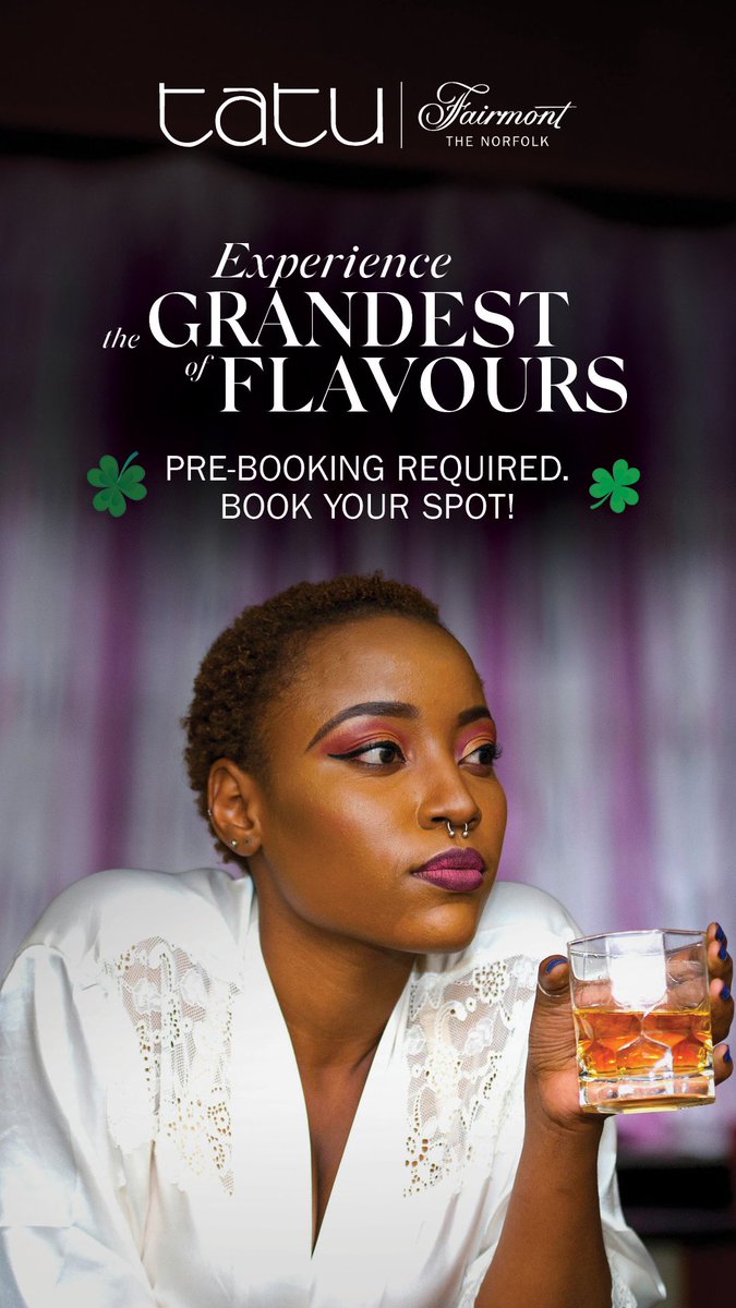 Share in the spirit of St.Patrick's celebration with a dinner at Tatu restaurant this Saturday.

Book: 0795 737 786
          dining.norfolk@fairmont.com