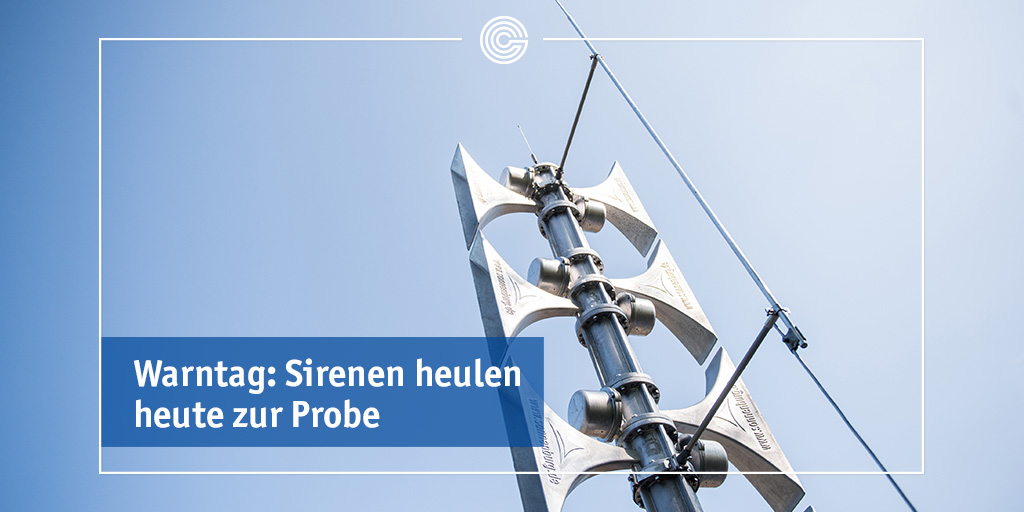 Heute, 14. März, findet ein landesweiter Warntag statt! Ab 11 Uhr werden auch in #Gelsenkirchen Sirenen heulen: t1p.de/bzbxn Meldet im Mängelmelder „GE-meldet“ unter der Rubrik „Sirenen-Probealarm“, wie gut oder schlecht die Warntöne zu hören waren!