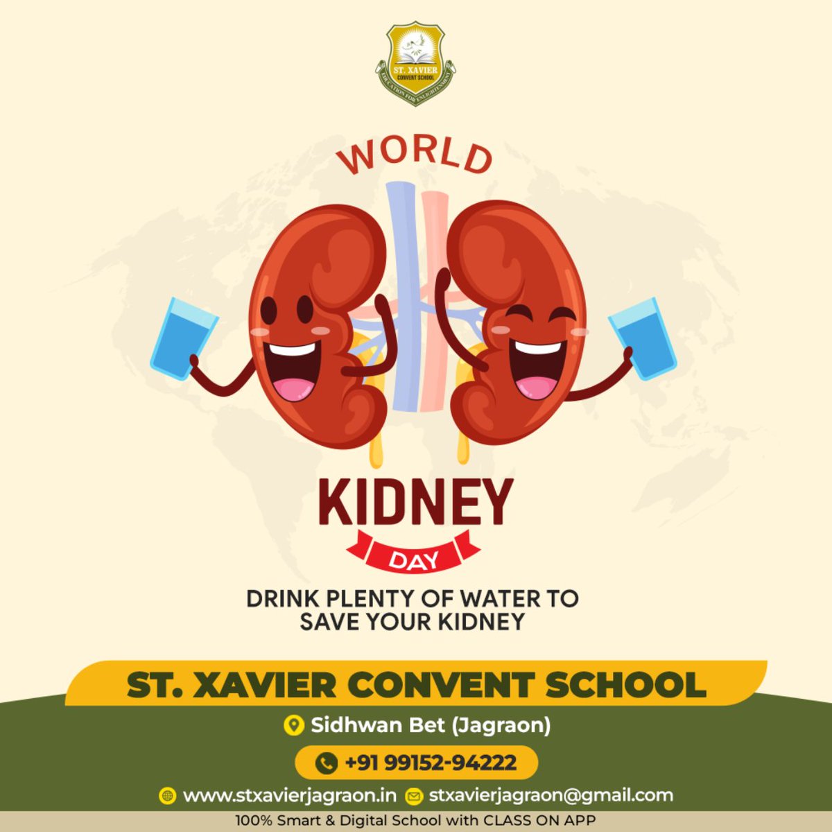 StXCSchool's tweet photo. World Kidney Day

St. Xavier Convent School
Admission Open For 2024-2025
Sidhwan Bet (Jagraon)
Call Now: +91 99152-94222
#StXavierConventSchool #AdmissionOpen #NoAdmissionFees #worldkidneyday #kidneyday https://t.co/h2RHtnf4Ir