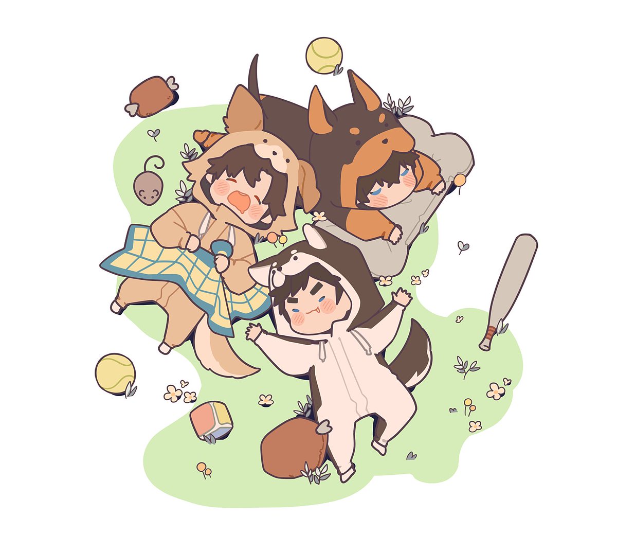 바보가셋이나..