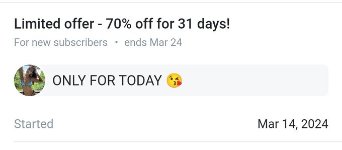 Only for today 🥵 https://t.co/uz7QlnGtJO