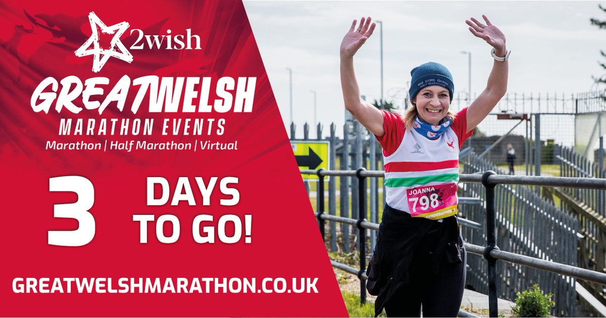 RACE DAY is almost here! 💥 We can't wait to welcome you all to the start line as you 🏃🏴󠁧󠁢󠁷󠁬󠁳󠁿 #RunCymru. 𝘞𝘩𝘰 𝘸𝘪𝘭𝘭 𝘣𝘦 𝘤𝘩𝘦𝘦𝘳𝘪𝘯𝘨 𝘺𝘰𝘶 𝘰𝘯? EVENT PARTNERS: @2wishcymru | @GravellsMotors | @BreconWater #halfmarathon #marathon #run #runnning #runningcommunity