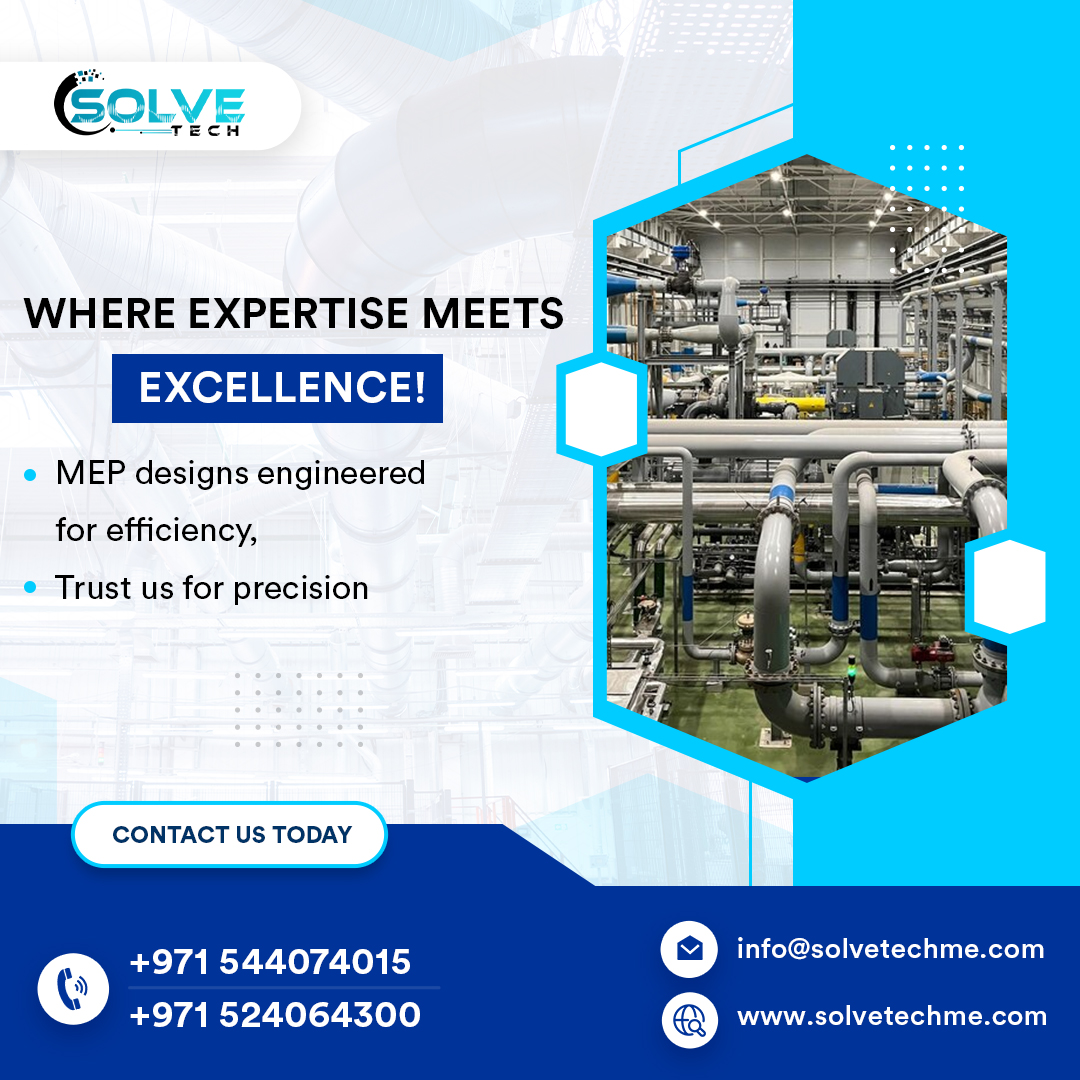 SolveTechLLC's tweet image. MEP Design Services by SolveTech in Dubai, UAE! 💡🏗️

Efficient Designs, Every Time:
✅ Perfect fit for your needs
✅ Expert team
✅ Innovative solutions

Let&apos;s make your project shine! Contact us now.
📞 +971 524064300
📧 info@solvetechme.com
🔗solvetechme.com/mep-designs-se…