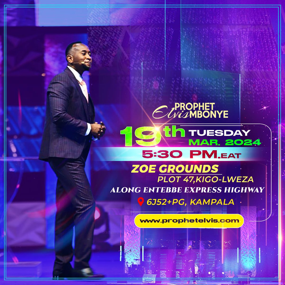 Prophet_elvis's tweet image. Prophet Elvis Mbonye this Tuesday March 19, 2024 5:30 pm at Plot 47 Kigo Lweza, Kampala Uganda.
📌bit.ly/zoegrounds
#ProphetElvisMbonye
