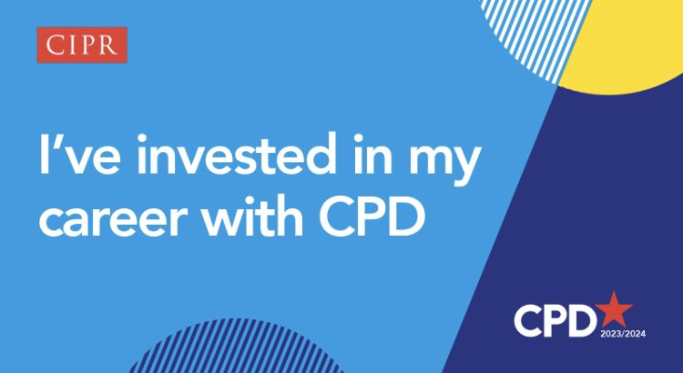 Phew. Busy days but glad <a href="/CIPR_Global/">Chartered Institute of Public Relations</a> keeps me on track!