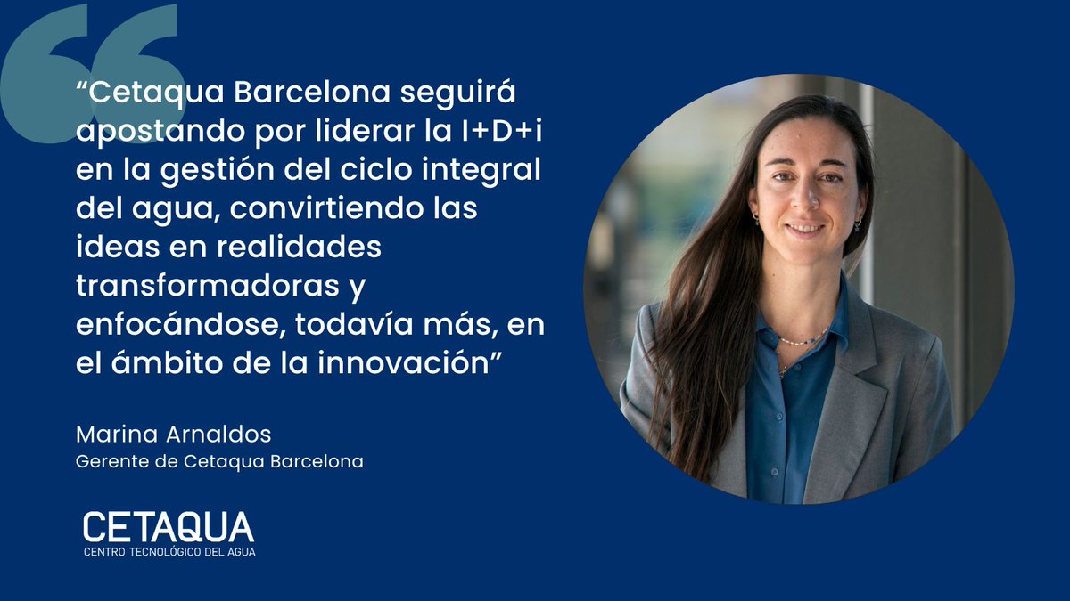 #LecturaRecomendada ✅
<a href="/MarinaArnaldosO/">Marina Arnaldos Orts</a>, nuestra gerente en #CetaquaBarcelona, comparte en esta entrevista para <a href="/tecnoaqua/">TecnoAqua - el agua nos define</a> su visión sobre la gestión del agua y el papel que debe tomar la #innovación para afrontar los retos futuros del sector. 
Conócela👉bit.ly/3TiK3pg