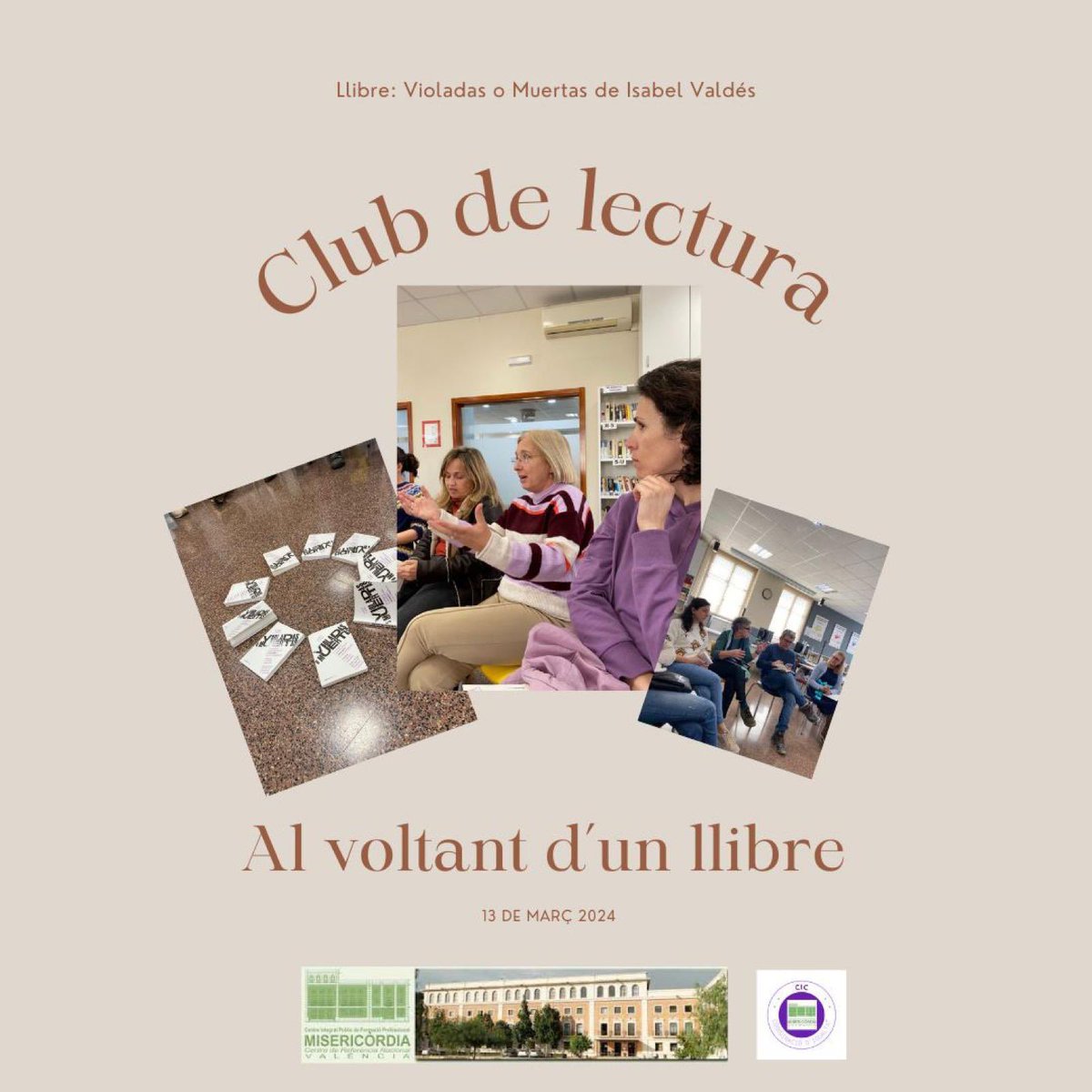 📚 Ahir al Club de Lectura "Al voltant d'un llibre" varem explorar el llibre "Violadas o muertas" d'Isabel Valdés, que narra el cas de la manada dels Sants Fermins de 2016. Varem reflexionar sobre la justícia, el patriarcat i la percepció social dels crims sexuals.
