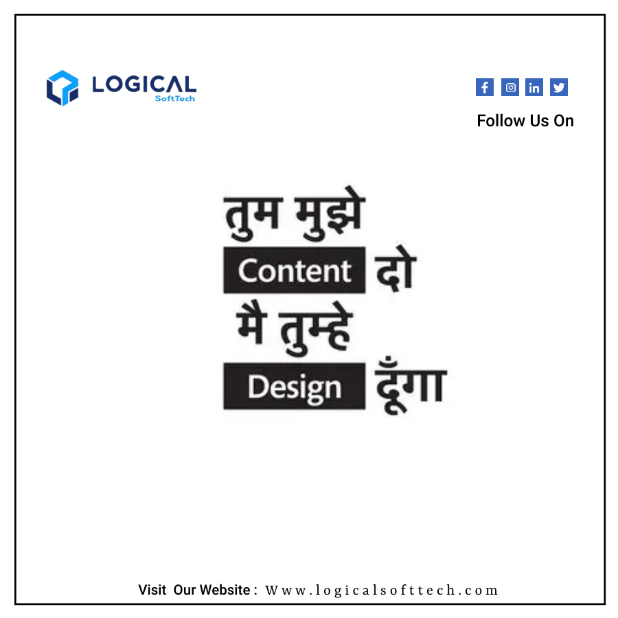logicalsofttec6's tweet photo. तुम मुझे Content दो में  तुम्हे  Design दूंगा  | Logical Softtech
.
.
.
Visit Our Website
👉 https://t.co/3NXQDH4NPv
.
.
.
#logicalsofttech #mobileappdevelopment #hiringnow #flutterdeveloper #phpdeveloper #reactjsdeveloper #nodejsdeveloper https://t.co/ZOQgFxso6m