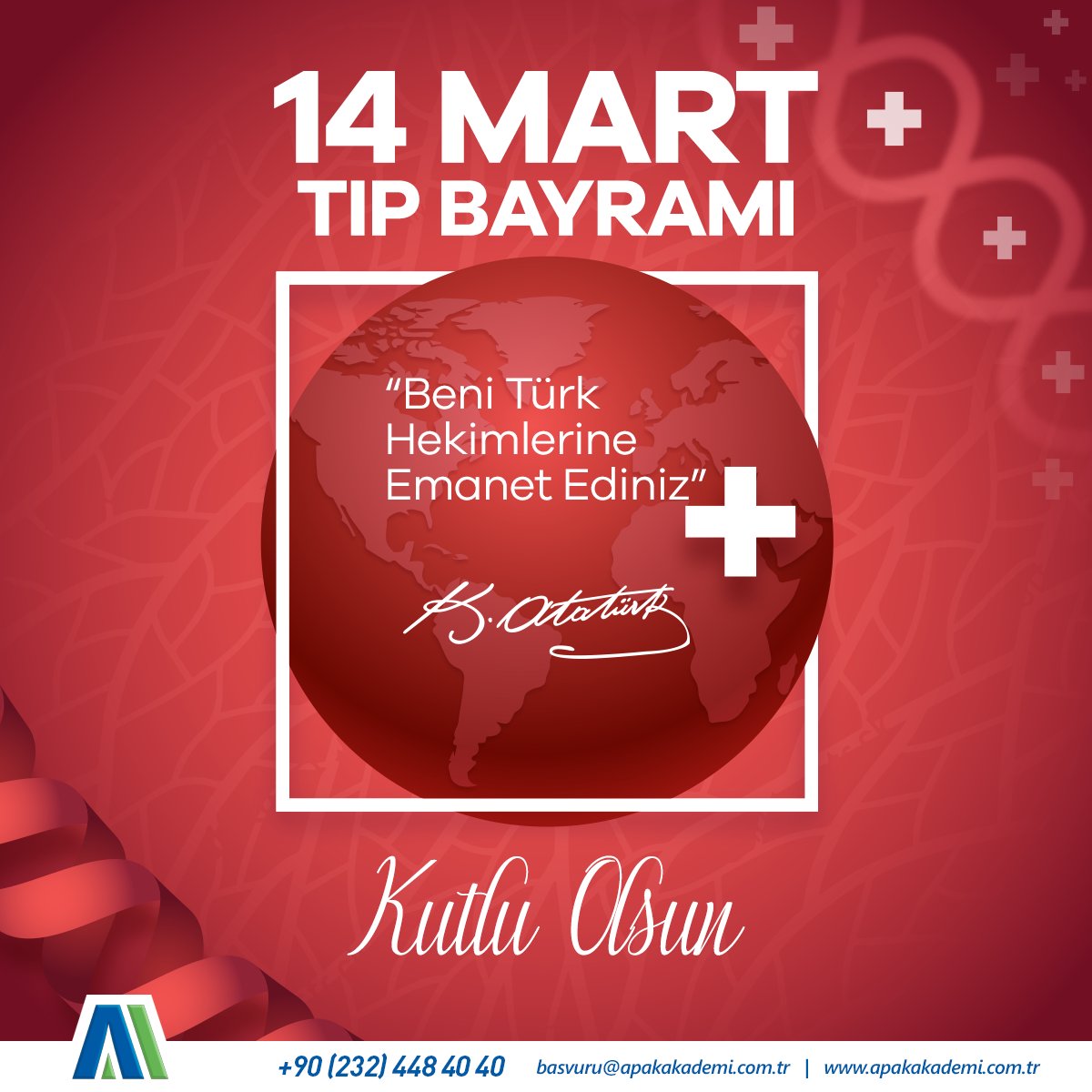 "Beni Türk Hekimlerine Emanet Edin" M.K. ATATÜRK
14 MART TIP BAYRAMI KUTLU OLSUN

#14mart #tıpbayramı #tıp #14marttıpbayramı #14marttıpbayramıkutluolsun