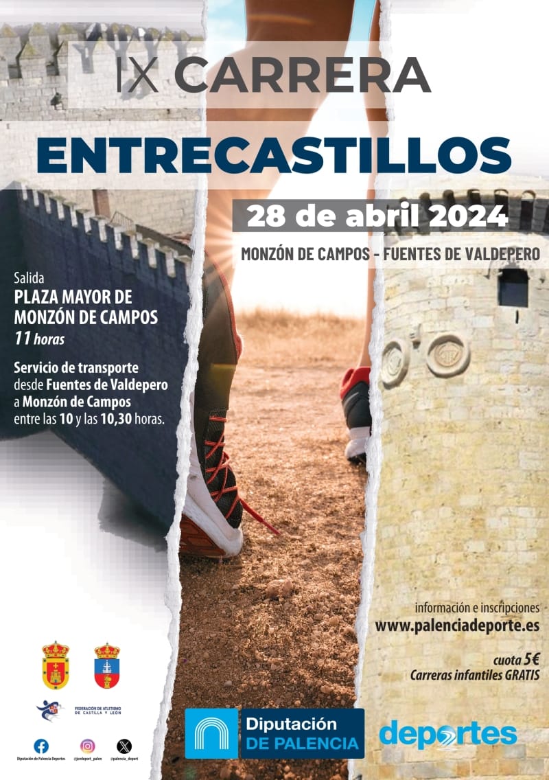 IX CARRERA ENTRE CASTILLOS OFF ROAD Domingo, 28 de abril de 2024 agenda.diputaciondepalencia.es/evento/carrera… #agendapalencia #correr #running #Palencia