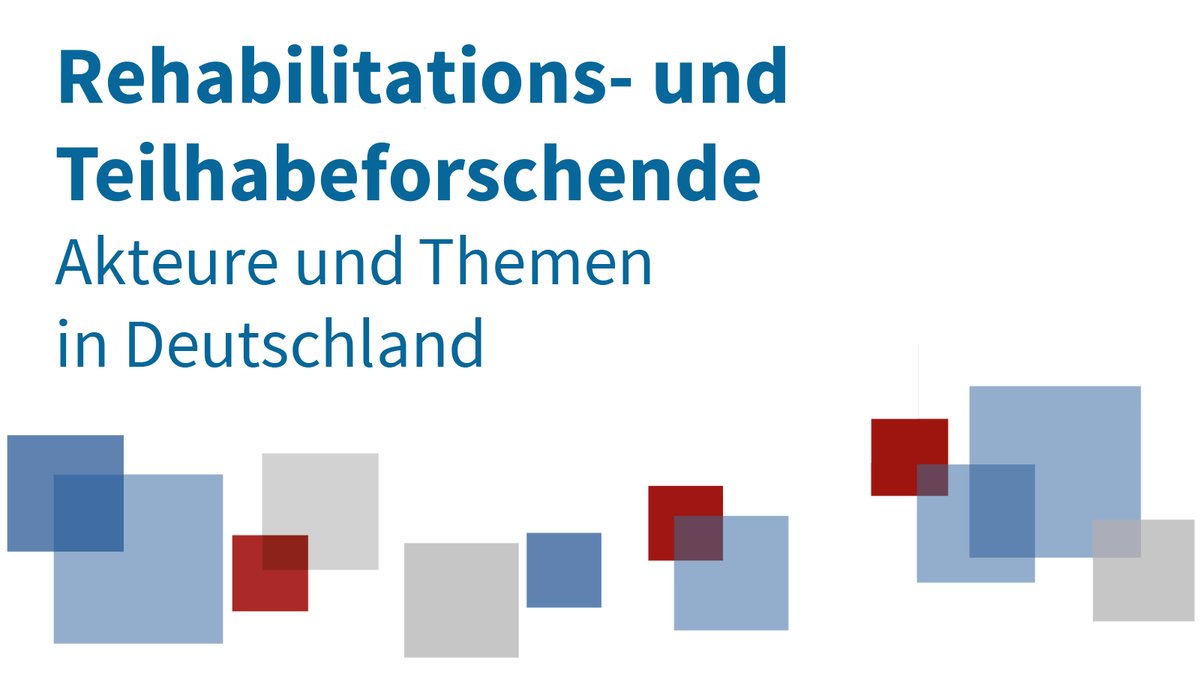 Wer forscht in Deutschland zu #Rehabilitation, #Teilhabe und #Inklusion? 
REHADAT stellt das aktuelle Verzeichnis der „Rehabilitations- und Teilhabeforschenden – Akteure und Themen in Deutschland 2024“ zum kostenfreien Download bereit:
rehadat-forschung.de/forschende/reh…