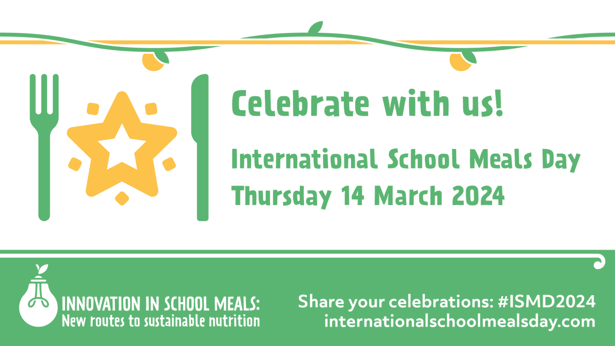 Happy International School Meals Day!

We're sharing some brilliant content throughout the day that highlights innovation in school meals across the world 🌍

Visit our website: internationalschoolmealsday.com

Or let us know how you're celebrating using #ISMD2024! 🎉