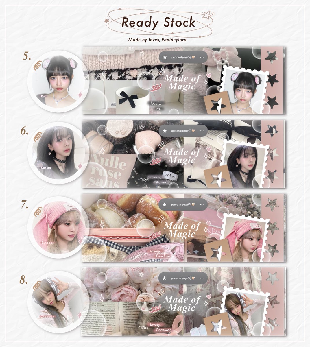 🪷— kindly help repost ! thank uuuu🫶🏻🫶🏻

𝐻𝑒𝓁𝓁𝒶𝓊𝓇 ! vani datang membawa layout readystock cantik di bawah ini yang bisa kamu take dengan price 5.000/ea ^^! ava png only (no retext), want to take? ketuk dm vani sekarang, yaaa !💗

#zonauang #zonajajan #zonaba