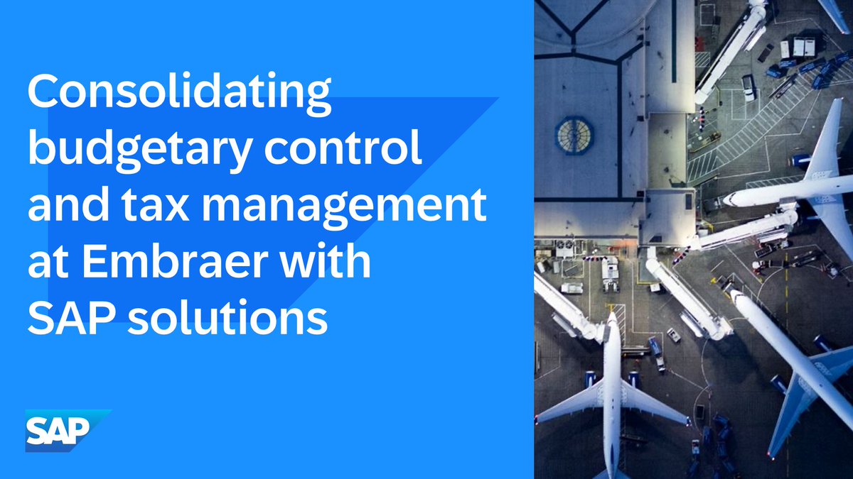Embraer is achieving maturity and efficiency by developing a technology-based, customer-centric portfolio of products and services with the help of SAP Analytics Cloud for planning and the SAP Tax Declaration Framework application for Brazil. Learn more: imsap.co/6016ku2fE