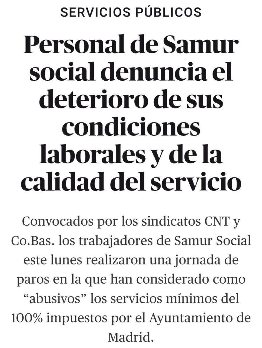 SOSSamurSocial's tweet photo. Muchas gracias @ElSaltoDiario por darnos voz 🤍🔥 en @SamurSocialMAD seguimos en huelga 🔥🤍

@laSextaTV @iDiarioES @CNTsindicato @CoBas_MADRID @iDiarioES @MADRID @empleoytrabajo @SAMUR_PC @rtve @MasMadridCiudad @MasMadrid__ @Clece_ @ComiteCaritasM @TrabajadorasVG https://t.co/AOFb1R0o0L
