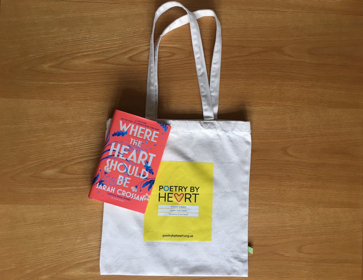 poetrybyheart's tweet photo. To celebrate the launch of superb new verse novel WHERE THE HEART SHOULD BE @SarahCrossan we have a copy to give away + a special #PoetryByHeart tote bag! To enter tag a school, teacher or librarian &amp; retweet. Closes 21 Mar #WorldPoetryDay. Watch Sarah read her #poetry at @clpe1. https://t.co/h6BXz4lFuD