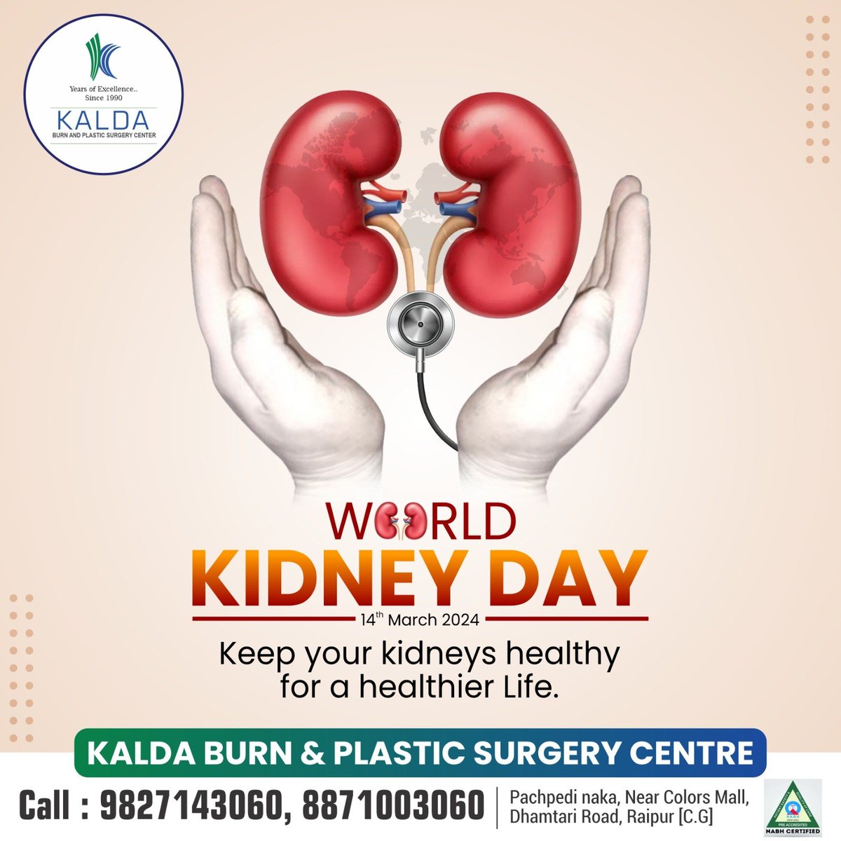 DrKalda's tweet photo. On World Kidney Day, let's raise awareness about kidney health and the importance of prevention. Take care of your kidneys, they're vital for a healthy life!

#WorldKidneyDay #KidneyHealth #TakeCareOfYourKidneys #HealthyLife #Awareness #KidneyAwareness https://t.co/XO8bO5XZRd