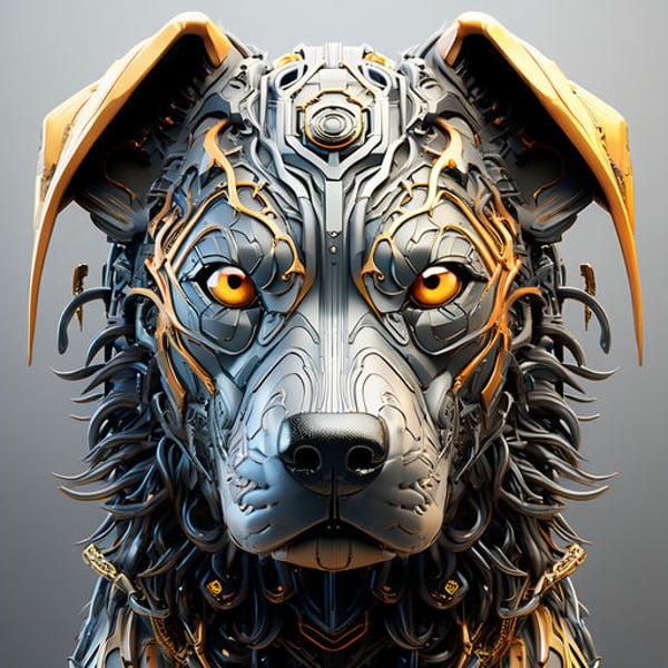 Nft4rt1st's tweet photo. Cyborg dogs collection by YukioMishima #NFT #NFTCommunity  #nftcollector $flix $atom $osmo #NFTCommunity https://t.co/xfsbHhUlf8 https://t.co/ixpOhH7OEB