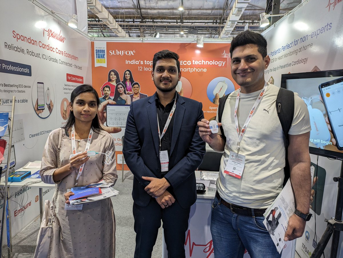 We are extremely delighted to share that our participation in the @medical_fair, Mumbai, was an outstanding success. A heartfelt thank you to everyone who visited and appreciated our series of portable ECG devices! #MedicalFair #Mumbai #Medical #Health #PortableECG #SpandanECG