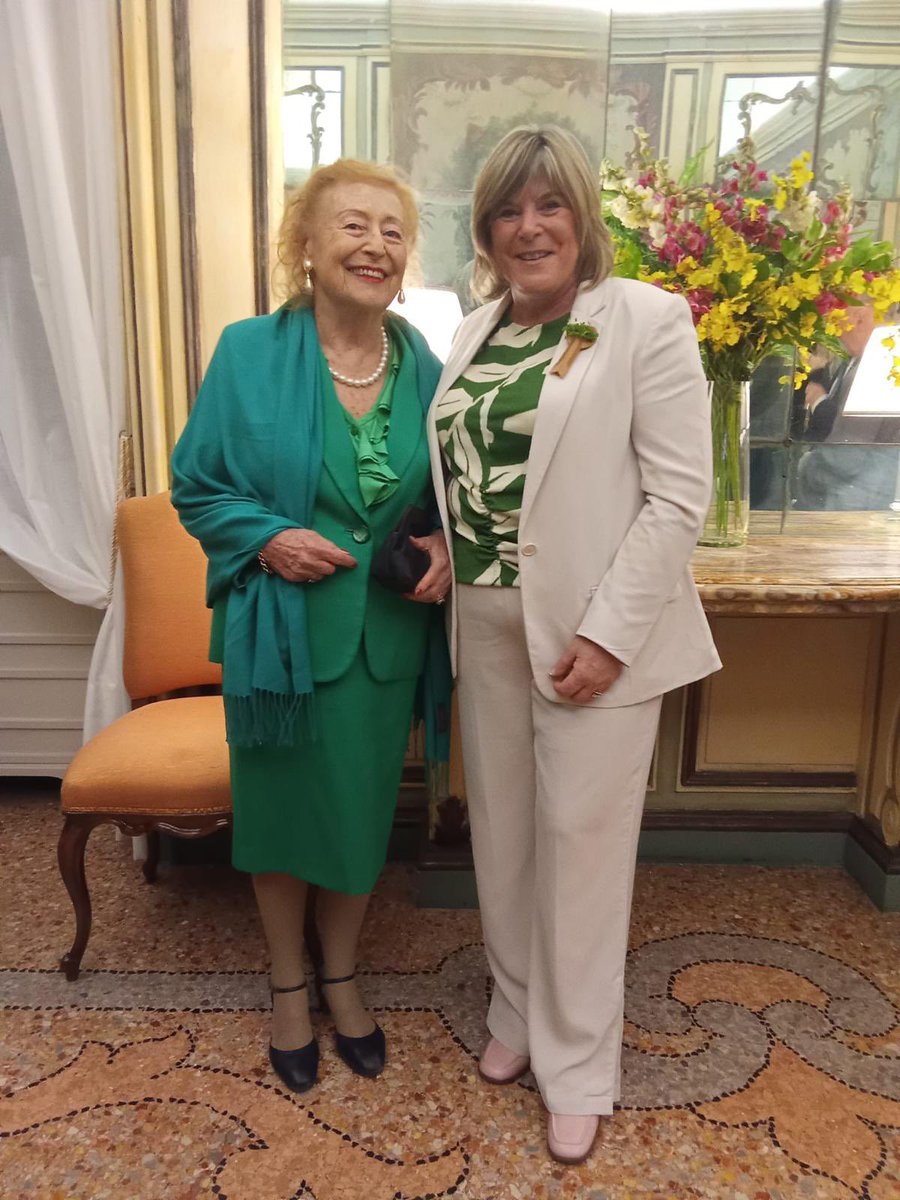 IrlEmbRome's tweet photo. As we continue to mark and celebrate #StPatricksDay in Italy we thank @MaryButlerTD and  our wonderful friends for being with us and for bringing so much joy and warmth to this occasion. https://t.co/0G4oOvAGci