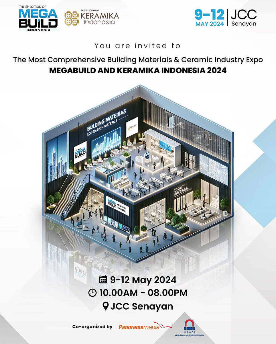 MegaBuildIndo's tweet photo. You’re all invited!🎉

Don’t missed the only 4 days exhibition filled with hundred of brands, insightful seminars &amp; lot of programs and activities.

Put your reminder on!👇🏻

📅 9-12 MAY 2024
📍Jakarta Convention Center (JCC)

#megabuild #keramika #megabuildindonesia #2024 https://t.co/rzktKu1ftL