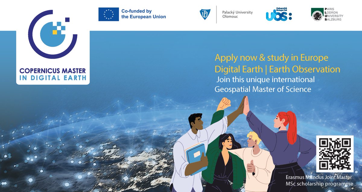 #DYK a new call will open on March 15, #ApplyNow and study in #Europe Copernicus Master in Digital Earth is excited to be tuition free master-cde.eu @PLUS_1622 @UBS_universite @UPOlomouc #geospatial #EO #GI #Copernicus #DigitalEarth #space #ErasmusPlus MSc