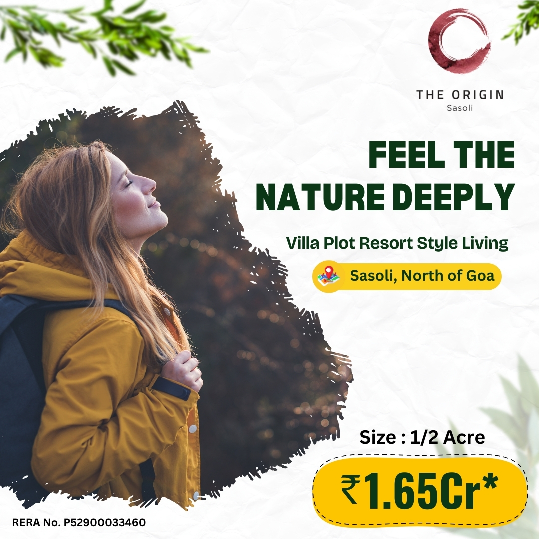 teammadhyam's tweet image. Feel the nature deeply with villa plot resort-style living in Sasoli, North of Goa. 

#theoriginsasoli #goaplots #NatureAwaits #GoaLiving #GardenViews #LuxuryHomes #RealEstate  #ResortStyle #DreamHome  #ExclusiveLiving #PropertyInvestment #GatedCommunity