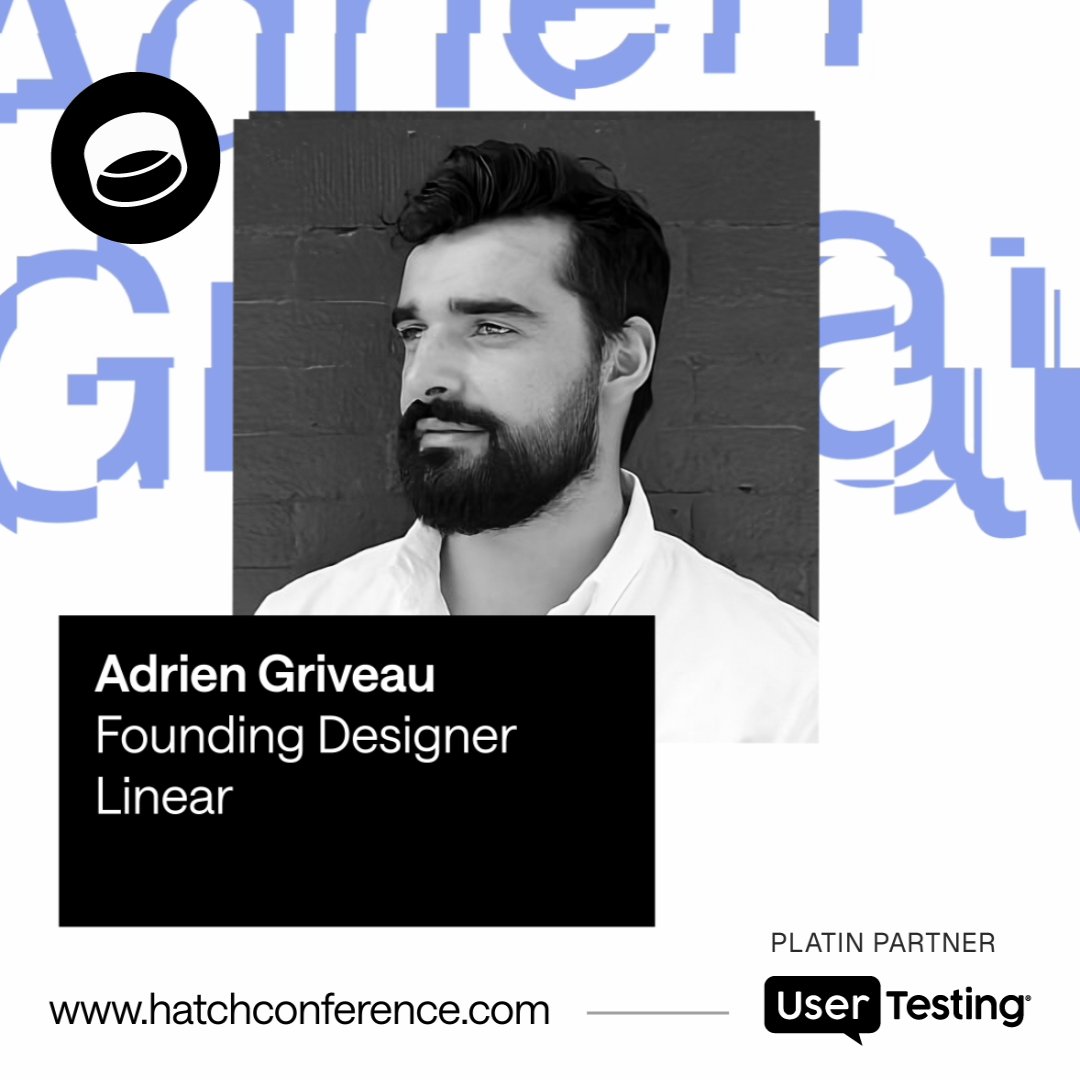 Adrien @Griveau from @linear joins or conference in September to tell us all about designing the sophomore product from scratch 👉hatchconference.com/speakers/adrie…