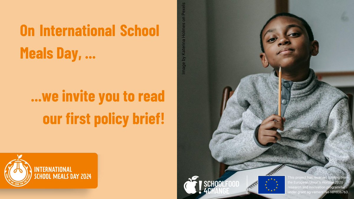 On International School Meals Day, we call for: 🍎 1 healthy #schoolmeal a day for all children 🍎 support for the implementation of a #WholeSchoolFoodApproach in all schools 🍎 better integration of #EUpolicy 👉 Read our newly released policy brief here: bit.ly/SF4C-policy-br…