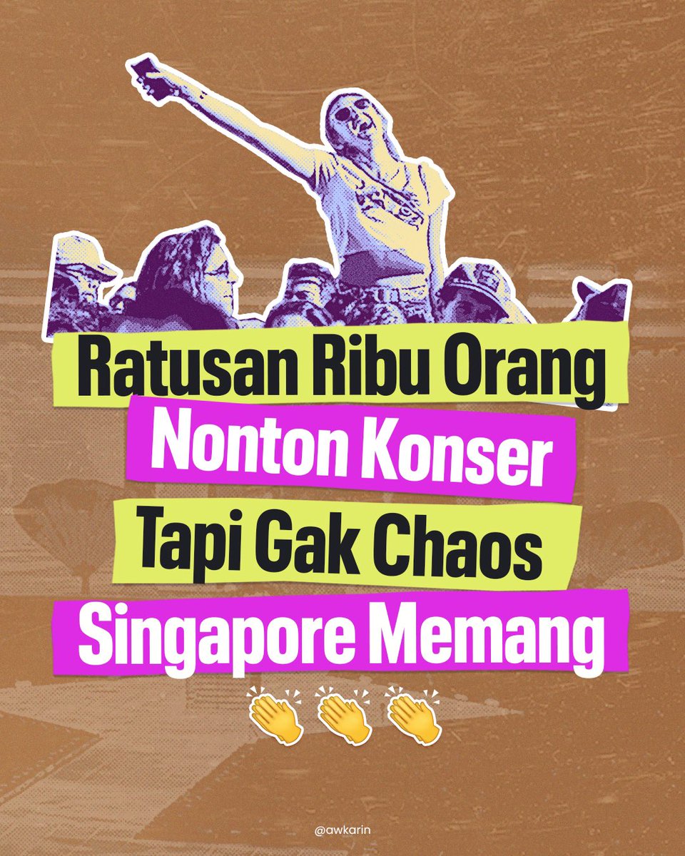 Singapura dapet banyak pujian dari Swifties yang selesai nonton konser Taylor Swift di sana. Walaupun didatengin sama ratusan ribu orang yang nonton konser, selesainya mereka bisa bergerak rapi, stasiun MRT-nya gak kepenuhan, gak ada yang kacau, semua aman terkendali. Crowd