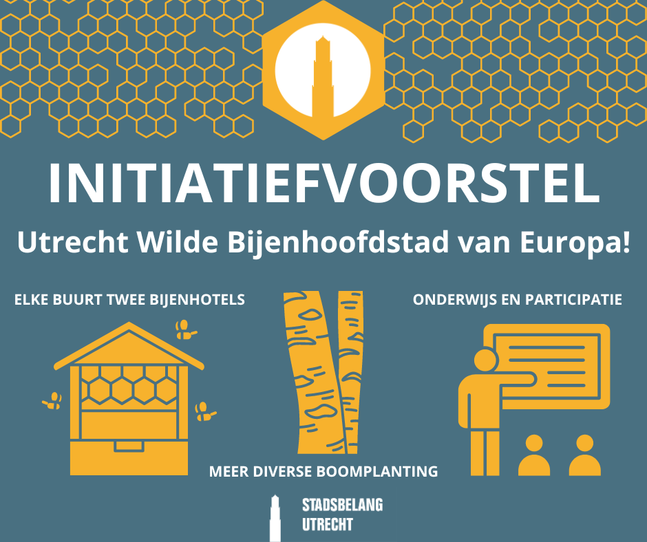 De wilde bij is in nood!

<a href="/StadsbelangUtr/">Stadsbelang Utrecht</a> heeft daarom een initiatiefvoorstel gemaakt om Utrecht de bijenhoofdstad van Europa te maken. Lees hieronder in het AD een interview met onze fractievoorzitter. 👇
ad.nl/utrecht/stadsb…

#raad030 #utrecht #StadsbelangUtrecht