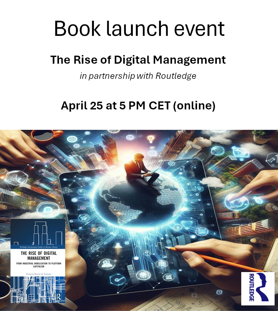 ➡️ Already 200 people registered! Join us for the online book launch event of 'The Rise of Digital Management' (April 25 at 5 PM CET). Registration: lnkd.in/eCeupF_G #TheRiseofDigitalManagement #ManagerialApocalypse @Paris_Dauphine
 @DrmDauphine @routledgebooks