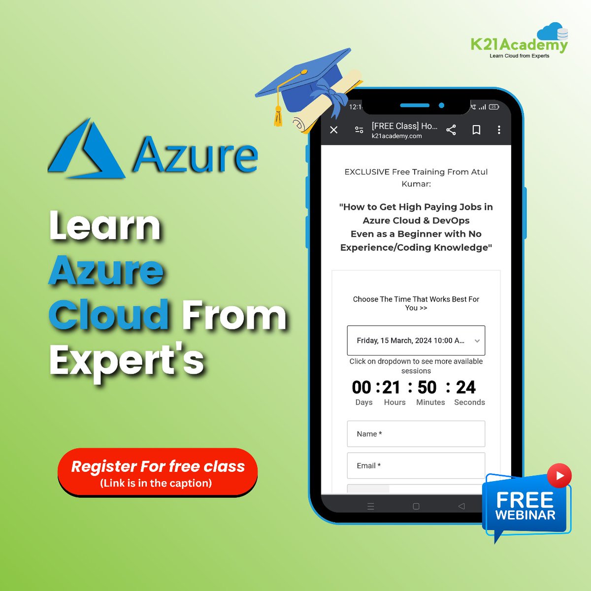 k21academy's tweet photo. Reserve your spot for this FREE class now - https://t.co/yPlfOMJxdw
.
.
.
.
#azure #azurecloud #azurefreeclass #cloudcomputing #azurejobs #k21academy #learnazure #azuredevops #azuredevopscourse #highpayingjobs https://t.co/JX0bA9U2ew
