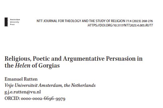 What is the power of religious speech? This question is central to Emanuel Rutten's contribution to our special issue on Rhetoric and Political Theology. Read it here: buff.ly/3uxSQvb