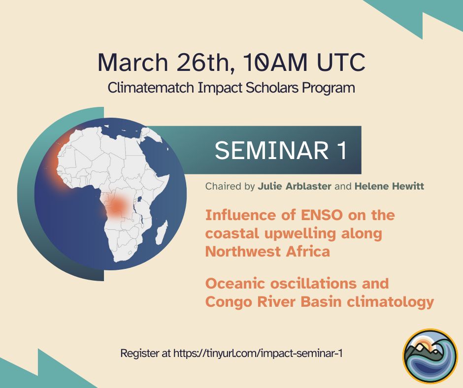 climatematch's tweet photo. Did you know that our past students continue their projects, having a real impact on #climate knowledge? 🌍 Discover their work during our seminars, on March 26-27th. 🎉 Our first seminar will comprise of two case studies on the African continent. Don't forget to register! https://t.co/CJaXkDSFgj