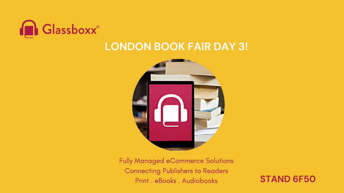 Day 3 of @LondonBookFair 📚if you haven't swung by our stand yet, what are you waiting for? Head on over to 6F50 and let's get talking! 👋 #lbf24 #LondonBookFair #publishers #print #eBooks #audiobooks #readers #DirectSales #GlassboxxSolutions #Websites