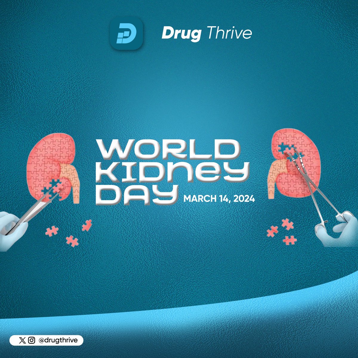 DrugThrive's tweet photo. Healthy kidneys, healthy you! Learn more about kidney disease today. 
#WorldKidneyDay #KidneyHealth #KidneyHealthForAll https://t.co/7f3E5gv0hG
