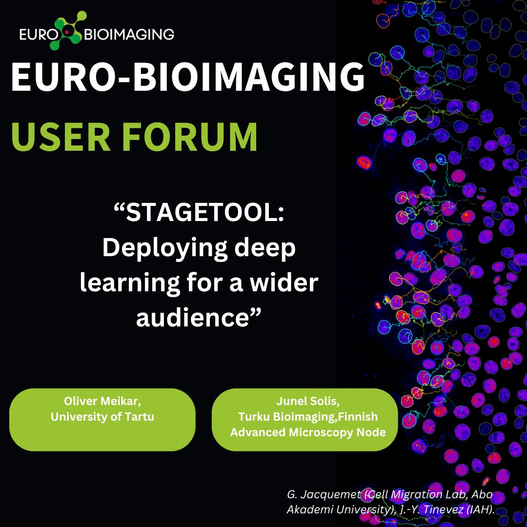 📣Join us for the #EuroBioImaging User Forum on Image Data! At this event, Oliver Meikar, University of Tartu & Junel Solis, image analyst at the @FiAM_Node will describe their work on StageTOOL. 🗓️March 26 @ 2 pm CET Read the abstract & register now⤵️ eurobioimaging.eu/news/stagetool…