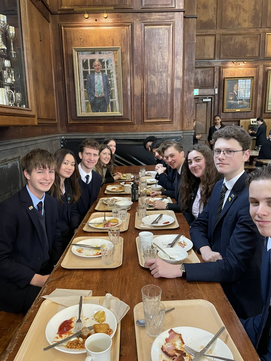 Chair breakfast during our set up this morning #HMUN24 #MUNatHaileybury