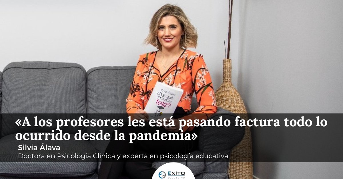 Exito_Educativo's tweet photo. 🎤 ENTREVISTA. La psicóloga @silviaalava analiza el impacto del estrés, agotamiento y preocupaciones adicionales que han afectado a los educadores desde la pandemia
🔗 https://t.co/vxRS7lBXWt
#Profesores #SaludMental #BienestarDocente #lasentrevistasdeéxitoeducativo #animoprofes https://t.co/TA4io0Ycdd