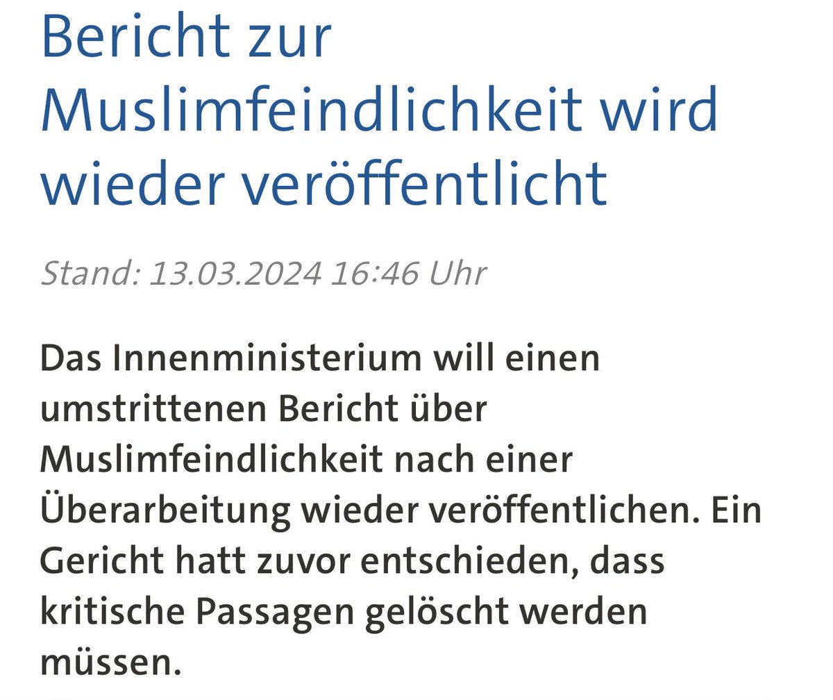 Gute Nachrichten.
tagesschau.de/inland/Bericht…
